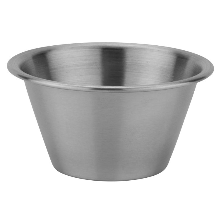 GET 489444 Stainless Steel Ramekin Dipping Sauce Cup, 6 Ounce